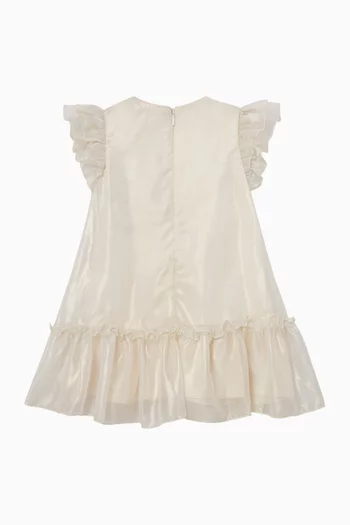 فستان بشعار الماركة لامع 