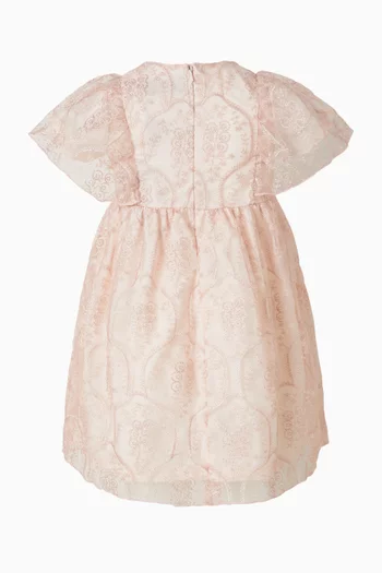 فستان مطرز بشعار الماركة