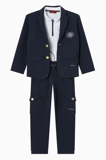 Contrast Logo Blazer