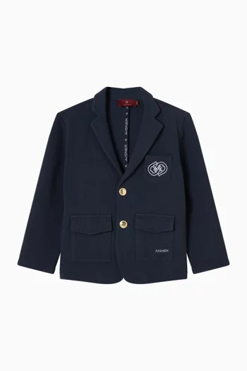 Contrast Logo Blazer