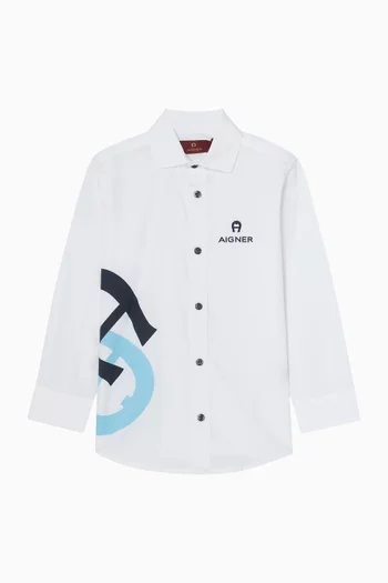 قميص بطبعة شعار الماركة