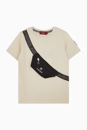 Bag-print T-shirt in Cotton