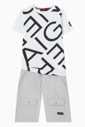 All-over Print Logo T-shirt