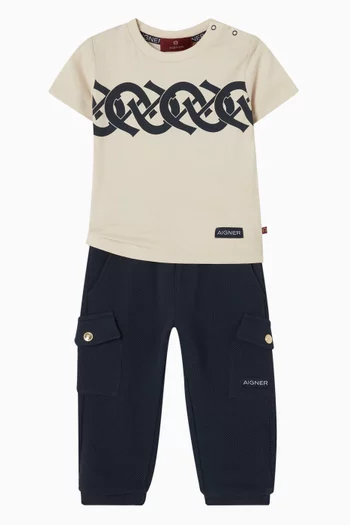 Criss Cross Logo T-shirt in Cotton