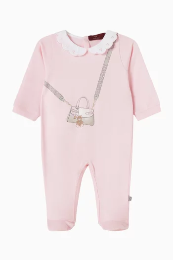 Bag-print Sleepsuit in Pima Cotton