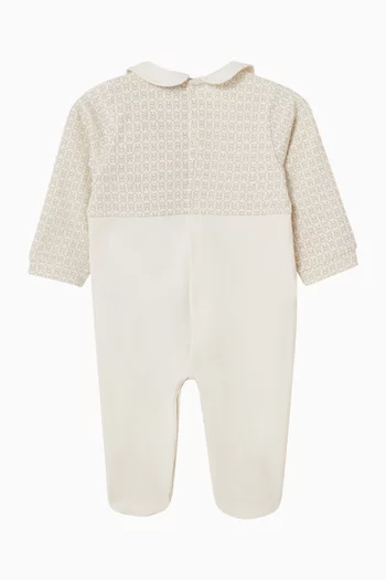 Logo-embroidered Sleepsuit in Pima Cotton