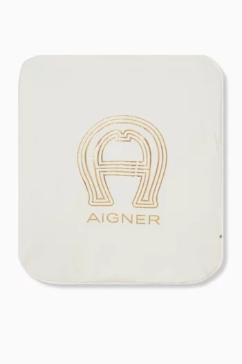 Logo Blanket in Cotton