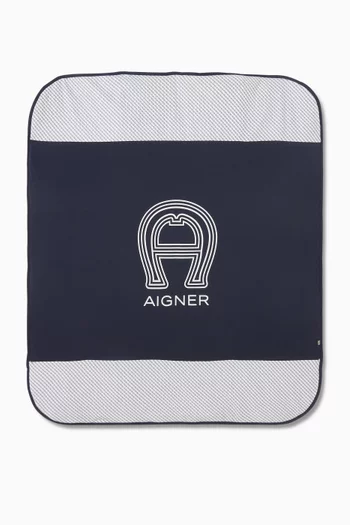 Logo Baby Blanket in Pima Cotton