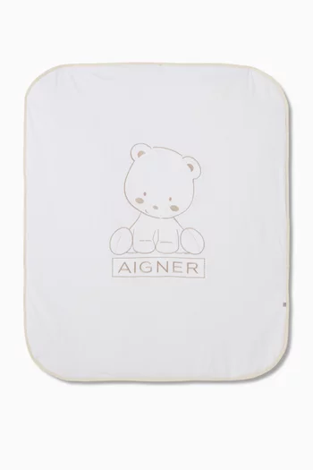 بطانية للرضع مطرزة بشعار الماركة قطن بيما