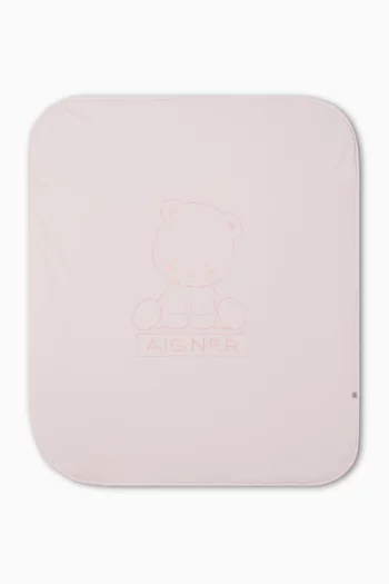 بطانية للرضع مطرزة بشعار الماركة قطن بيما