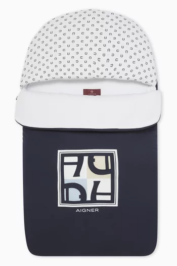 Square Logo Baby Nest in Cotton