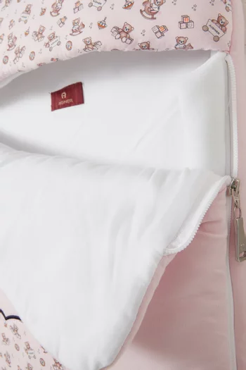 Teddy Logo Baby Nest in Pima Cotton