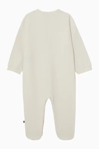 بيجاما بطبعة شعار الماركة اللامعة قطن