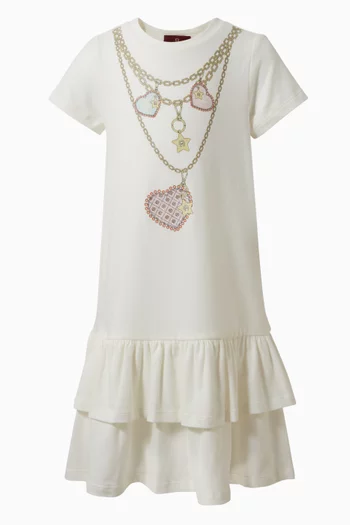 فستان بطبعة قلادة قطن