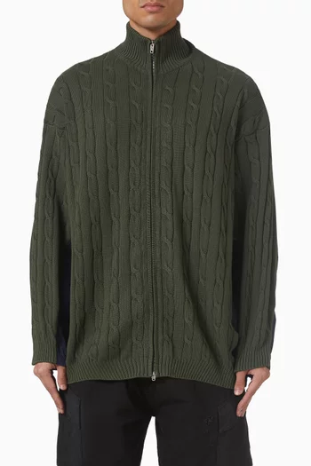 جاكيت نسيج قطن من خامات مختلفة