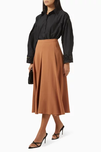 Flared Midi Skirt