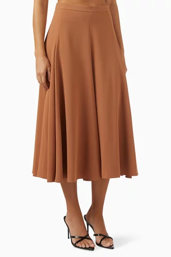 Flared Midi Skirt