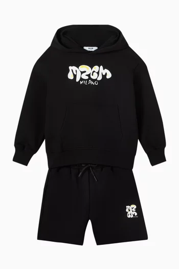Graffiti Sweatshorts in Fleece