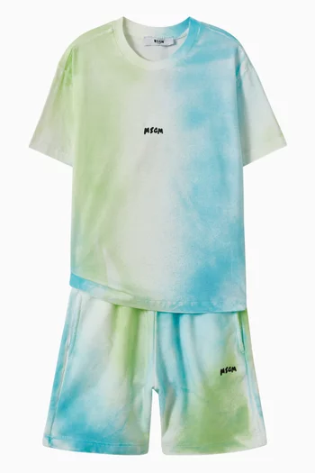 Tie-dye Print Shorts in Cotton