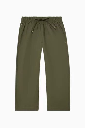 Straight-leg Pants in Stretch Cotton
