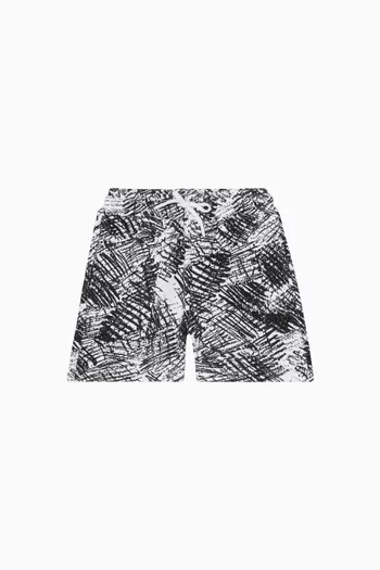 All-over Print Sweatshorts in Cotton-fleece