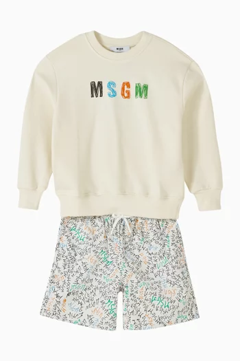 Graphic-print Sweatshirt in Cotton