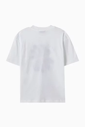 Flower-print T-shirt in Cotton