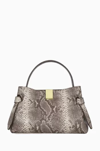 حقيبة ميني جيوزا جلد بقر بملمس بارز