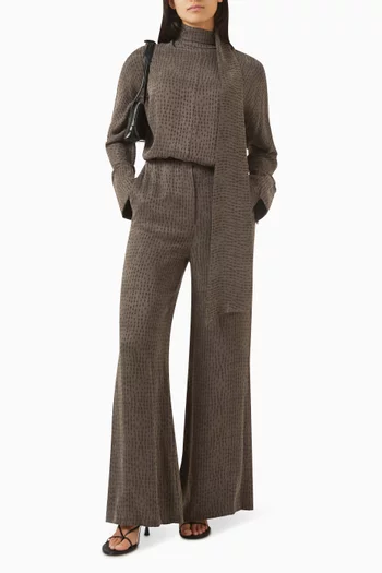 طقم بنطال بوشاح