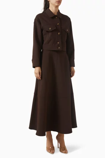 طقم قميص قصير وتنورة