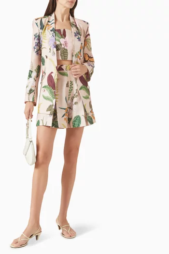 Jazmin Floral-print Cropped Top