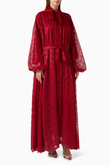 Scarf-neckline Maxi Dress