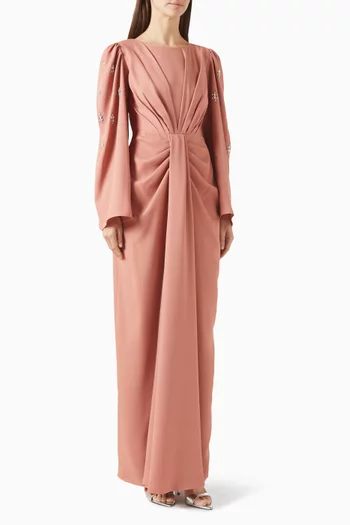 Crystal-embellished Dress in Crepe