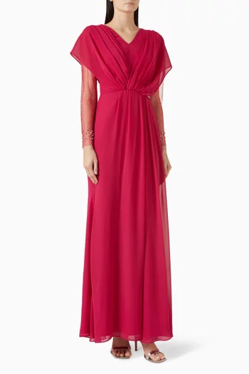 Embellished Slit Dress