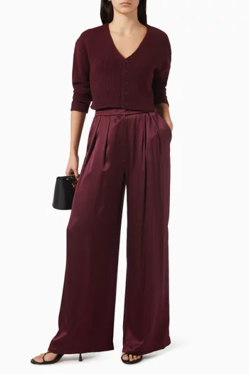 Brooke Pleated Pants in Silk