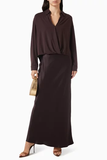 Grace Bias-cut Maxi Skirt in Silk