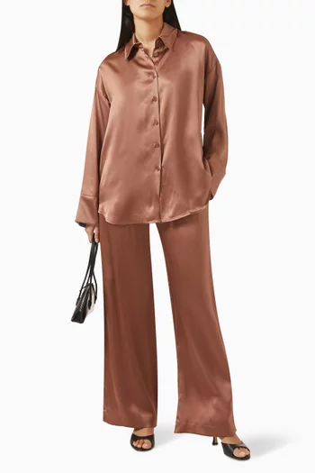 Lexi Wide-leg Pants in Silk