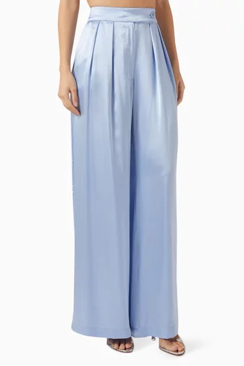 Brooke Pleated Pants in Silk