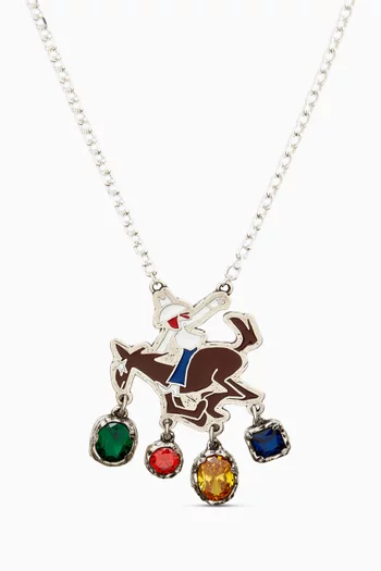 Ignorant Cowboy Necklace in Sterling Silver