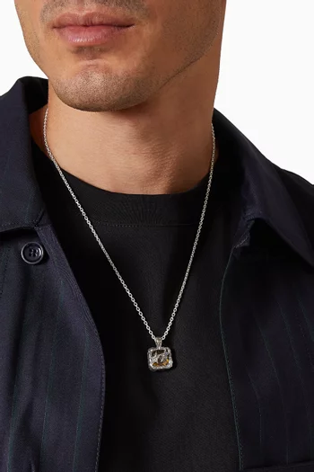 Due Stelle Icon Necklace in Sterling Silver