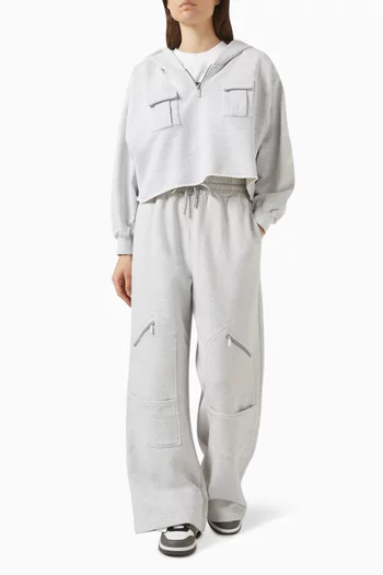 Soft Life Printed Crop Hoodie