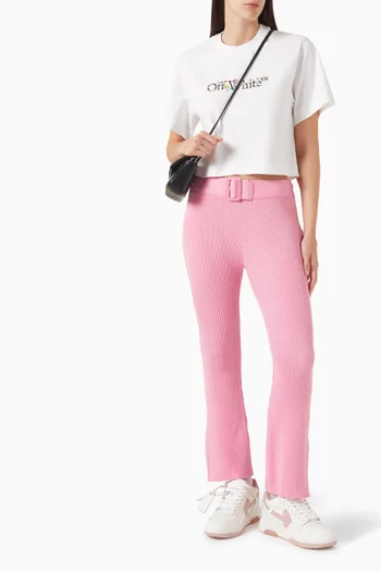 Bookish Flower Crop T-shirt in Cotton