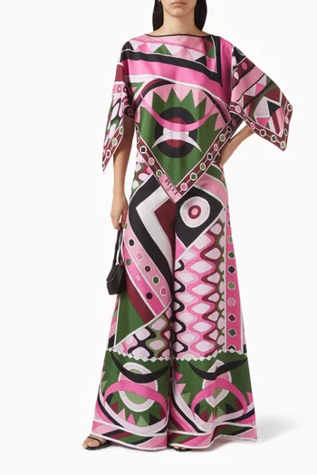 بنطال بنقشة فيفارا حرير تويل