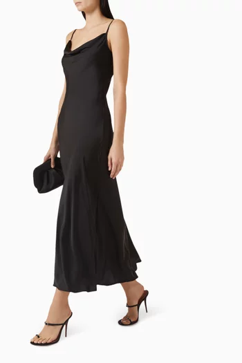 Cami Cowl Dress in Satin