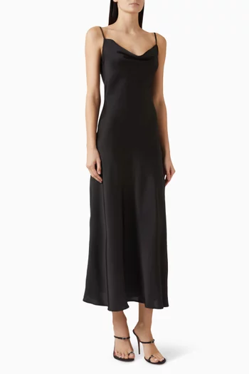 Cami Cowl Dress in Satin