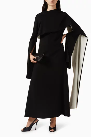 فستان بيلا طويل بوشاح