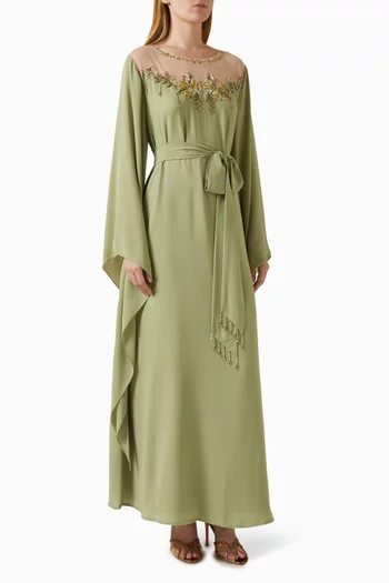 Embellished Kaftan in Chiffon