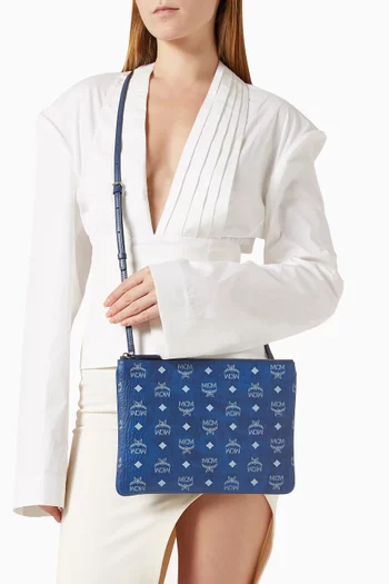 Aren Crossbody Pouch in Visetos Canvas