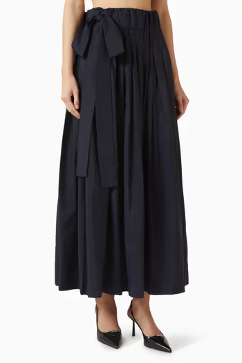 Belted Maxi Skirt in Canvas