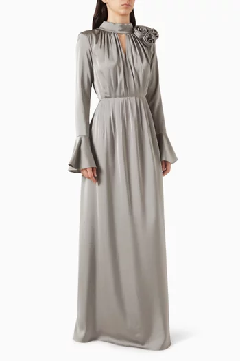 فستان افا بزهرة بارزة